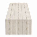 Runner da Tavola Motivo Geometrico Beige 180x45 cm