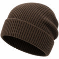 Berretto Unisex a Coste Marrone