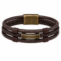Bracciale vintage marrone con chiusura magnetica