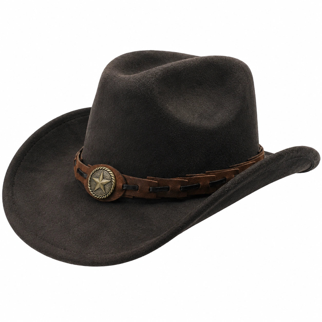 Cappello Cowboy Western Marrone Scuro