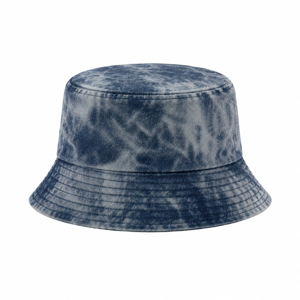 Cappello a Secchiello in Denim Blu Lavato