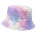 Cappello da pescatore tie-dye multicolore regolabile
