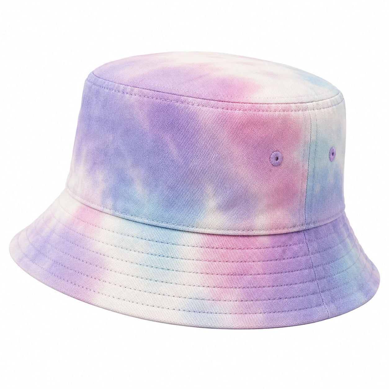 Cappello da pescatore tie-dye multicolore regolabile