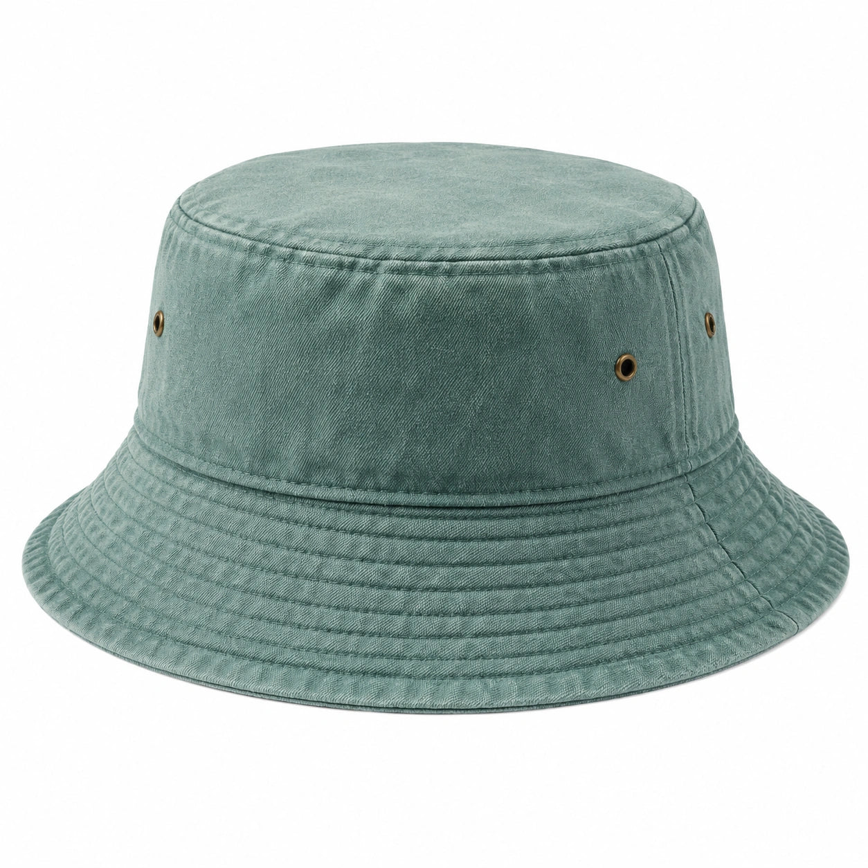 Cappello da Pescatore Verde con Occhielli di Ventilazione
