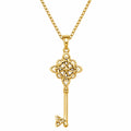 Collana con Pendente Key Design Intricato Oro 45cm