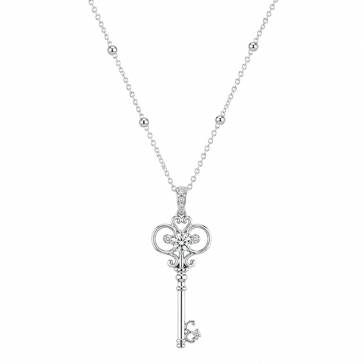 Collana con Pendente Chiave in Argento Elegante